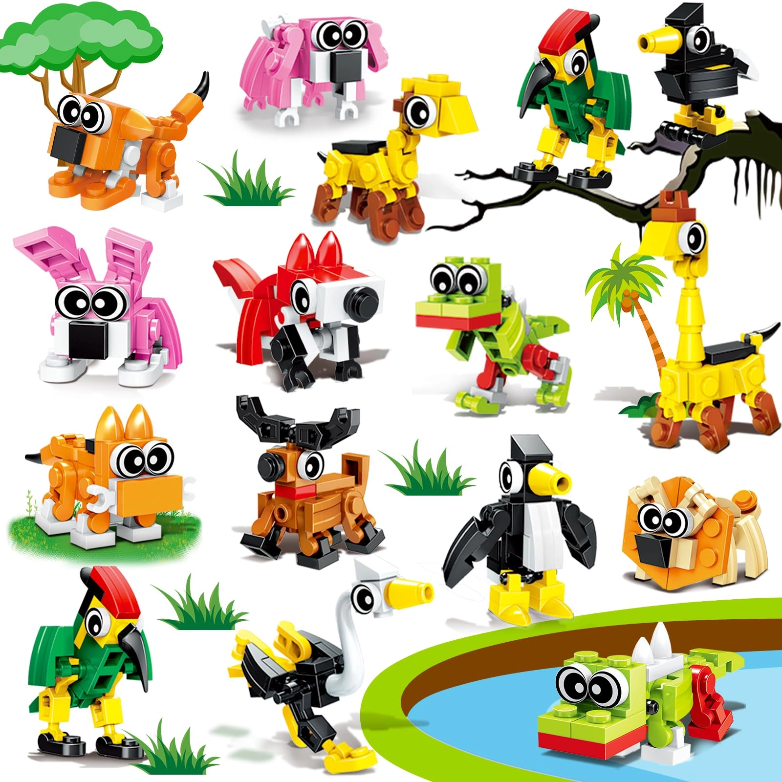 Basytodio Mini Animal Building Blocks - 20pcs