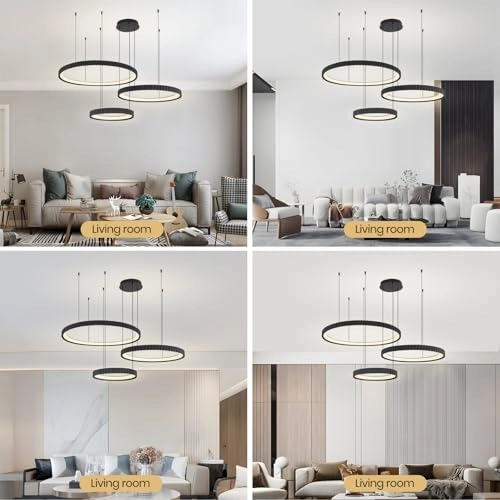 Modern LED Chandelier - 3000K-6000K Dimmable