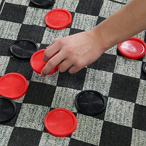 Giant Checkers - 3-in-1 Jumbo Reversible Rug