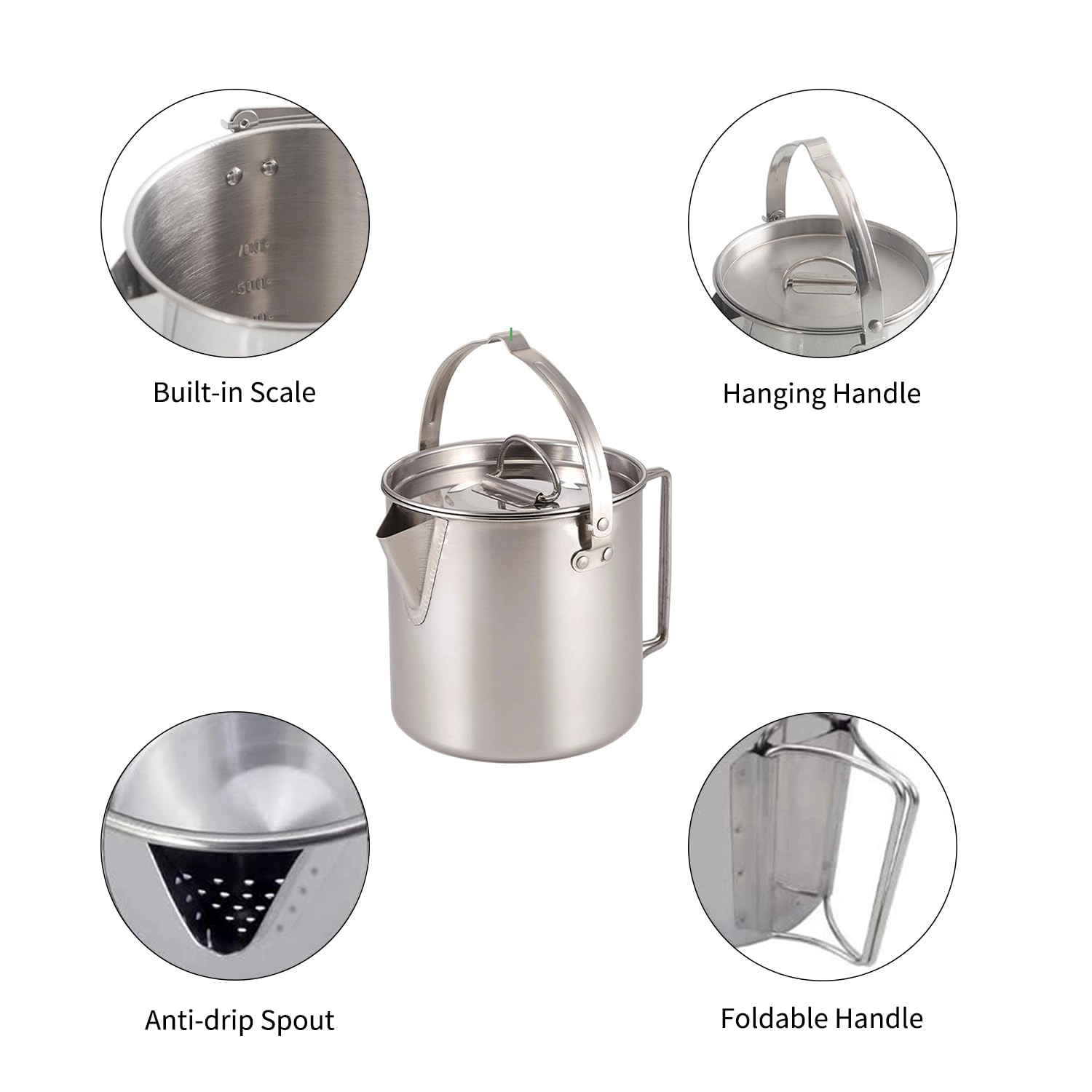 Camping Pot - 1.0 count 1.2 litres