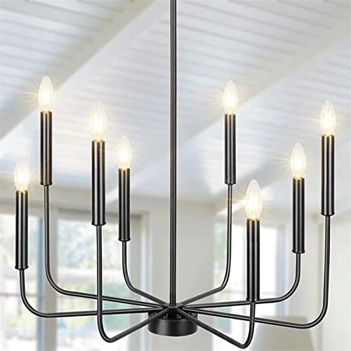 Modern Black Chandelier - Dimmable