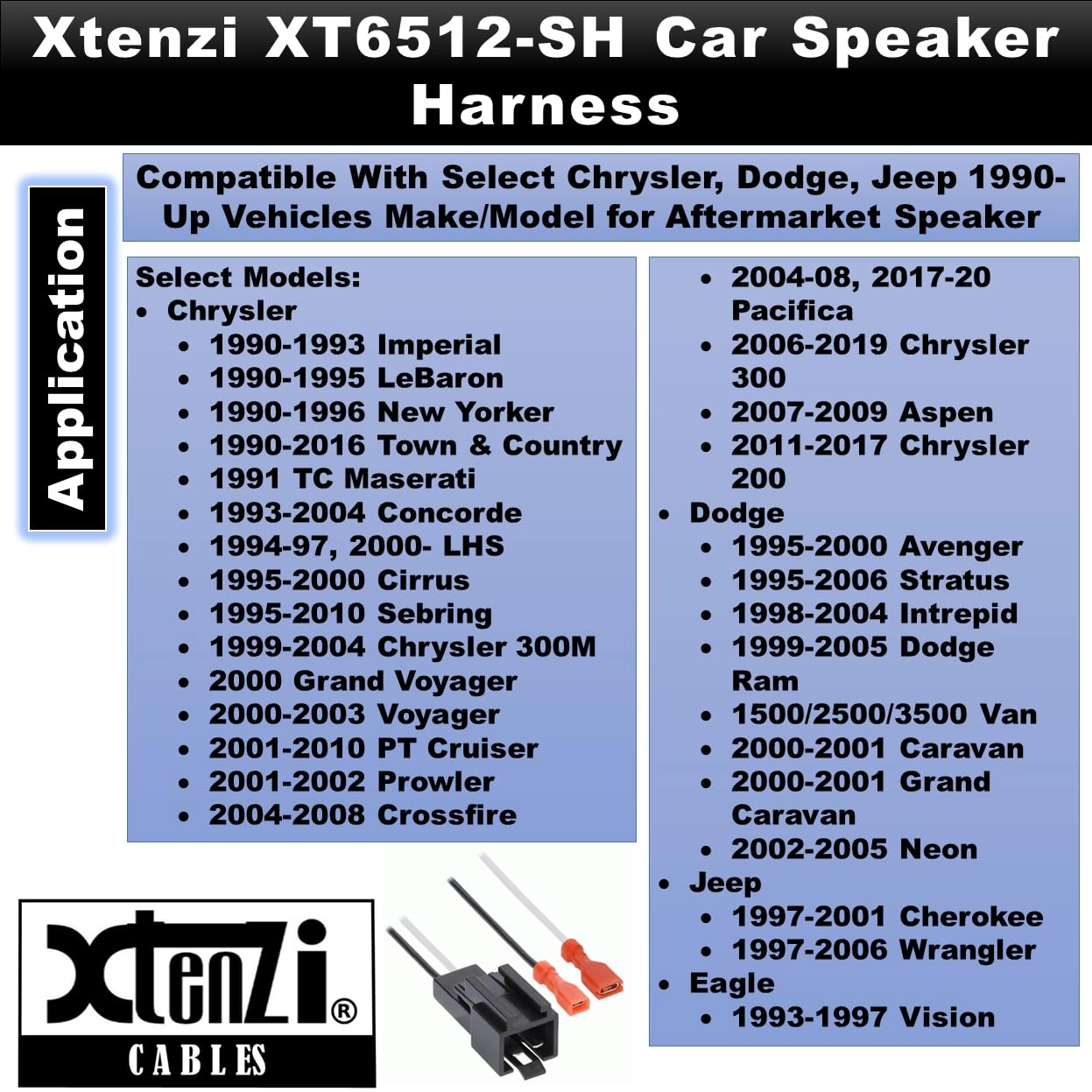 Speaker Harness - 2 Pair 7 inch Set