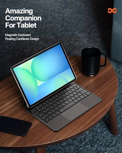 Keyboard Case with Multi-Touch Trackpad for Samsung Tab S10 FE/S9/S9 FE/S8/S7