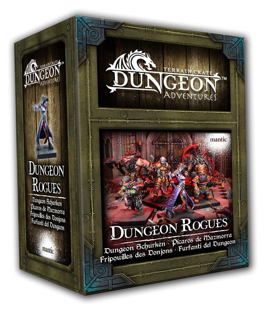 Mantic Terrain Crate Dungeon Adventures Dungeon Rogues - 6 PVC miniatures Unassembled and unpainted