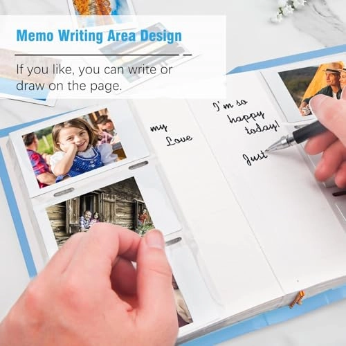 2x3" 180 Pockets Faux Leather Photo Album