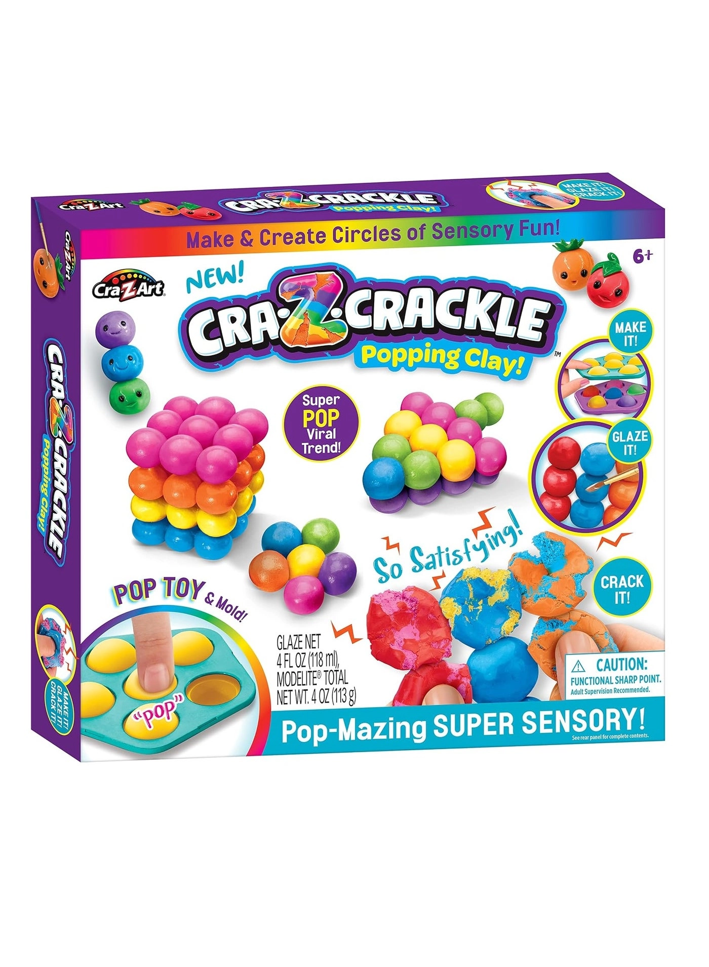 Cra-Z-Crackle Clay - 8 colors with molds & tools