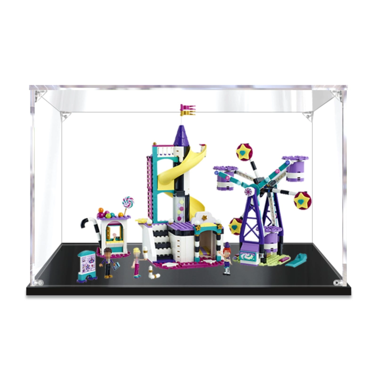 SUNHON Figures Display Box for LEGO 41689 Magical Ferriis Wheel and Slide - Acrylic