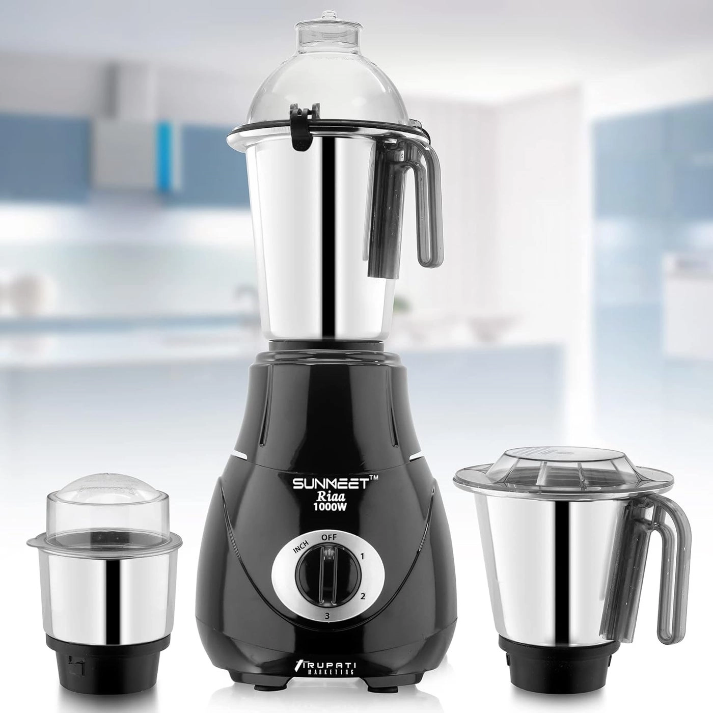 RIAA - 1000W 3 Stainless Steel Jars