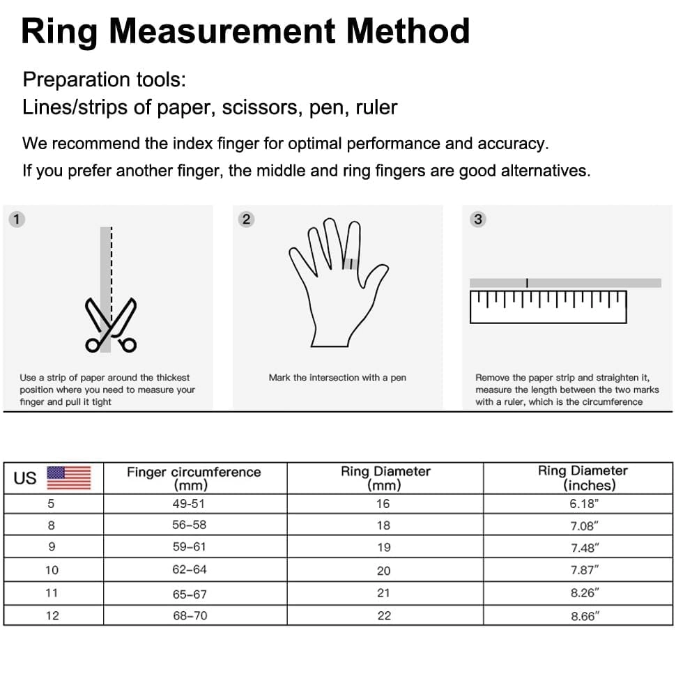 Smart Ring - 19.8MM Black Heart Rate Monitor