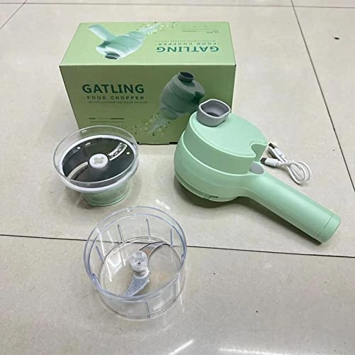Handheld Electric Vegetable Cutter - USB Rechargeable 800mAh Stainless Steel