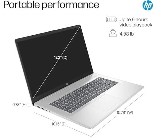 HP Laptop 17 - 17.3'' Ryzen 5-7430U 32GB DDR4 1TB SSD