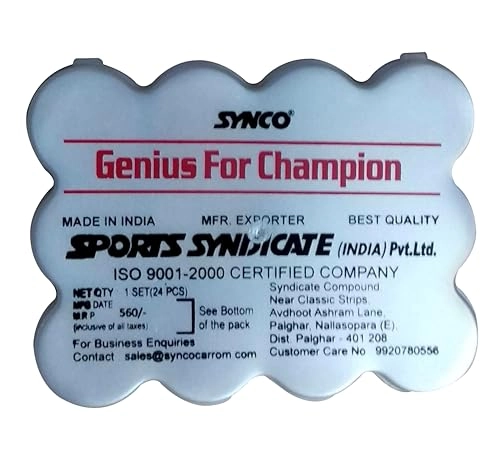 Premia - Carrom Coins Wooden Ashwood Box