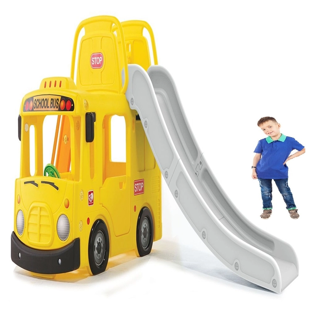 School Premium Bus Slide - Yellow 2 to 7 years