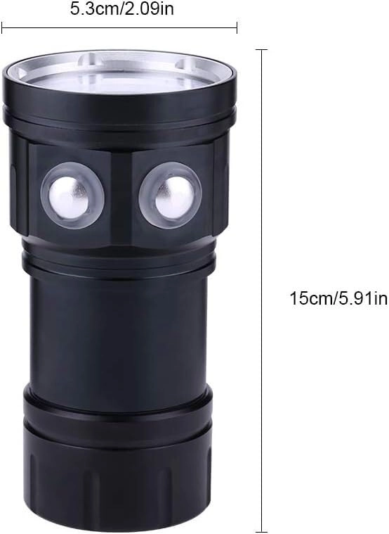 IPX8 Diving Flashlight - 120 degrees