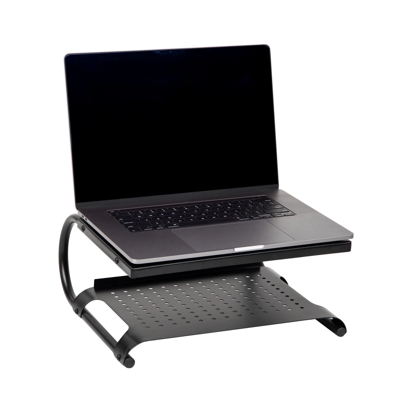 Monitor Stand - Ventilated Metal Mesh Silver