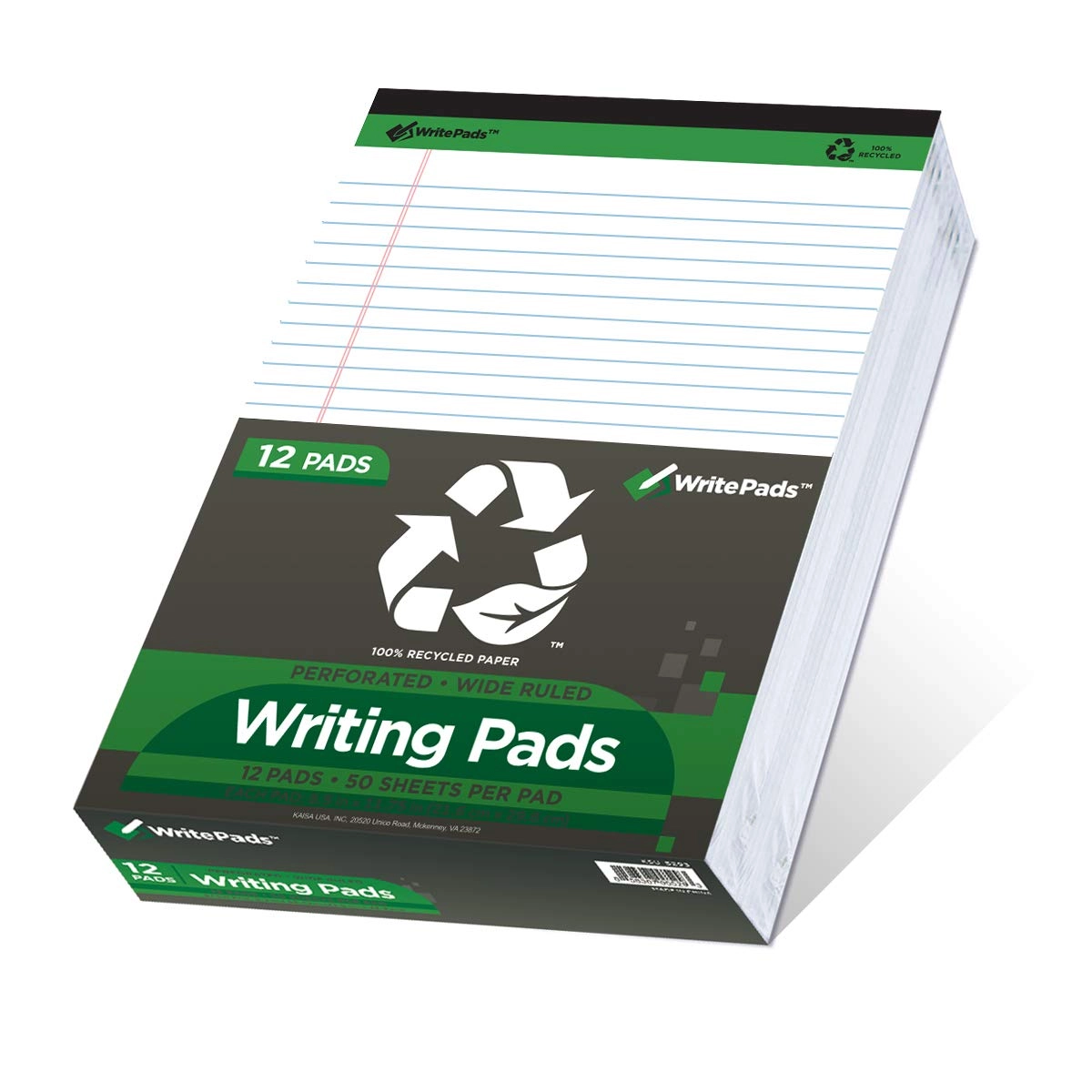 KAISA Legal Note pads 8.5-x-11.75-inch - Lined 600 Sheets
