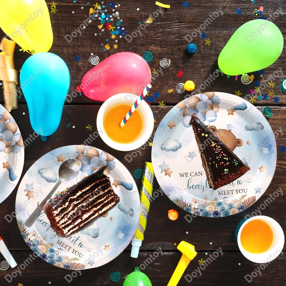 Teddy Bear Birthday Party Tableware - 61-piece