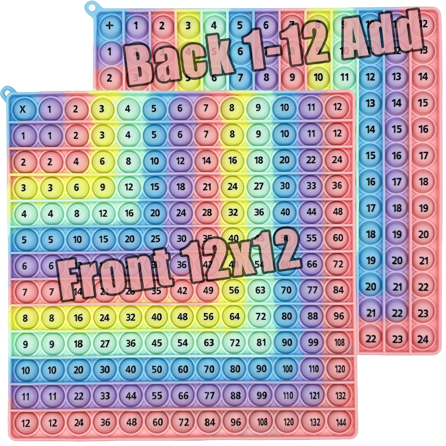 MZA STORES Math Fidget Popper - Multiplication 12x12 Addition 1-12