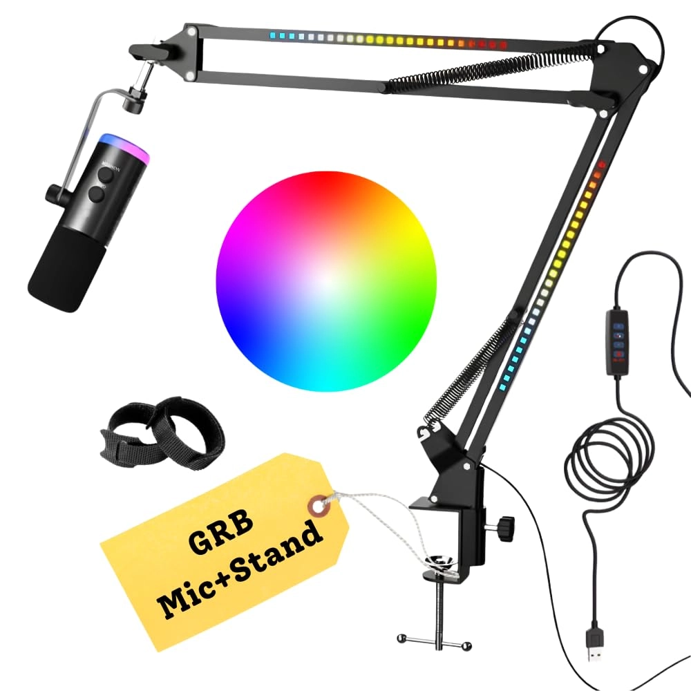Simplurfi DYN-MIC-RGB-STA USB+XLR Microphone