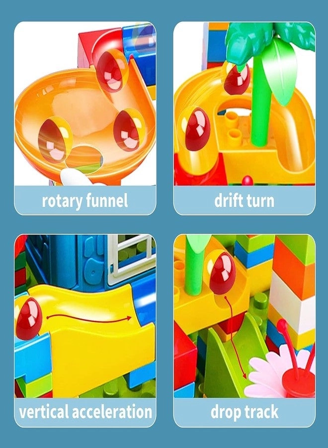 Big Size Blocks Marble Run Slide - 253 pcs