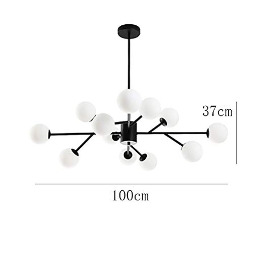 G9 Nordic Light Luxury Molecular Chandelier - 12 head Black