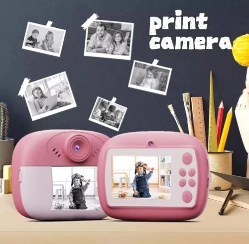 INSTANT KIDS CAMERA PRINTER - Inkless Bluetooth 2 Roll Thermal Paper