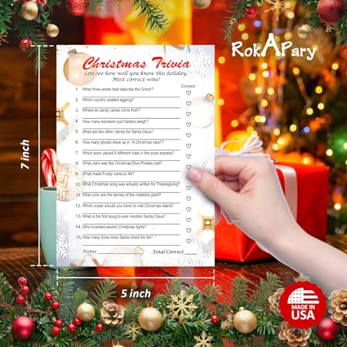 Christmas Trivia Game - Adult 30 pieces