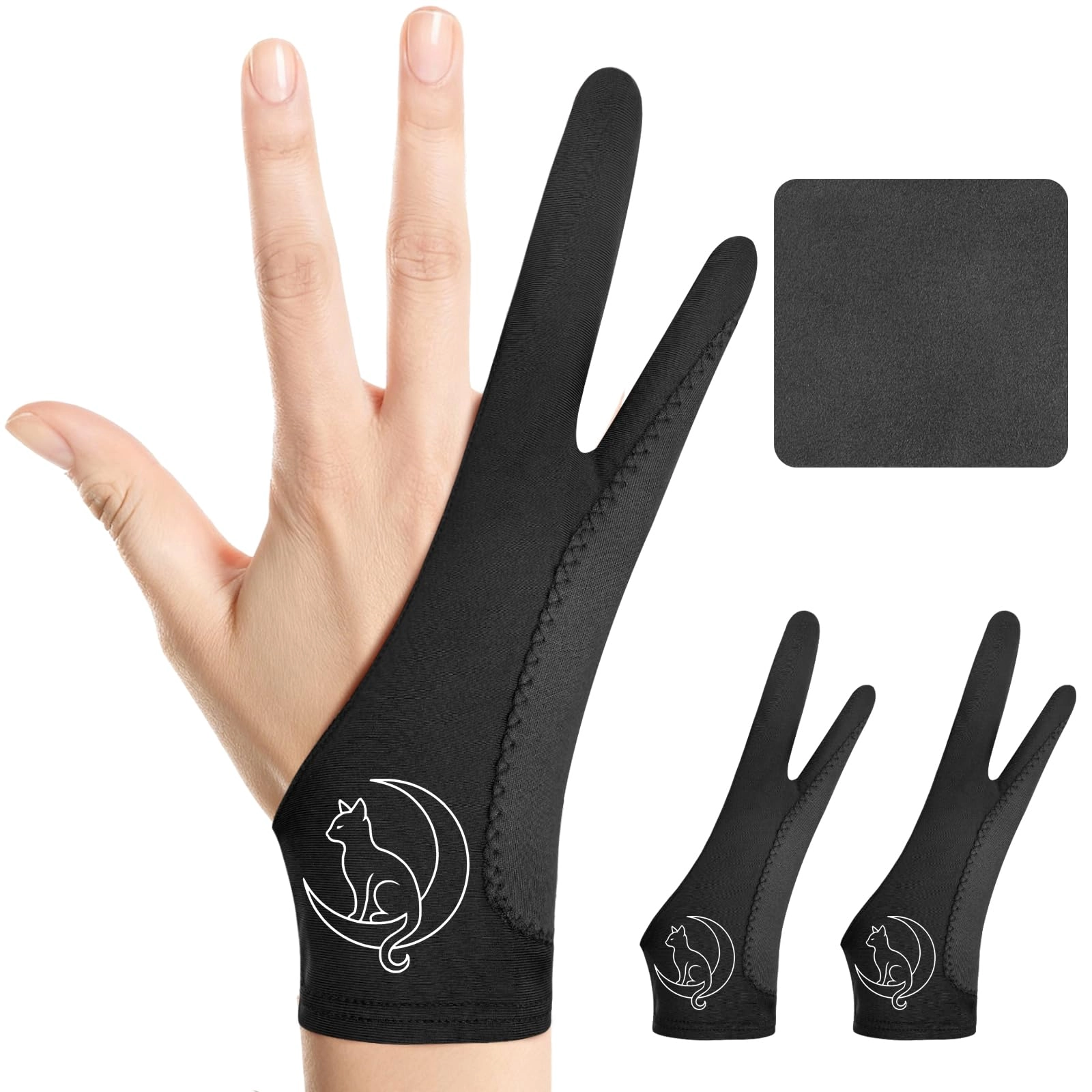 shenzhenshixinyaokejiyouxiangongsi Profile Cat Digital Drawing Glove - Two-Finger 3-Layer Palm Rejection Medium