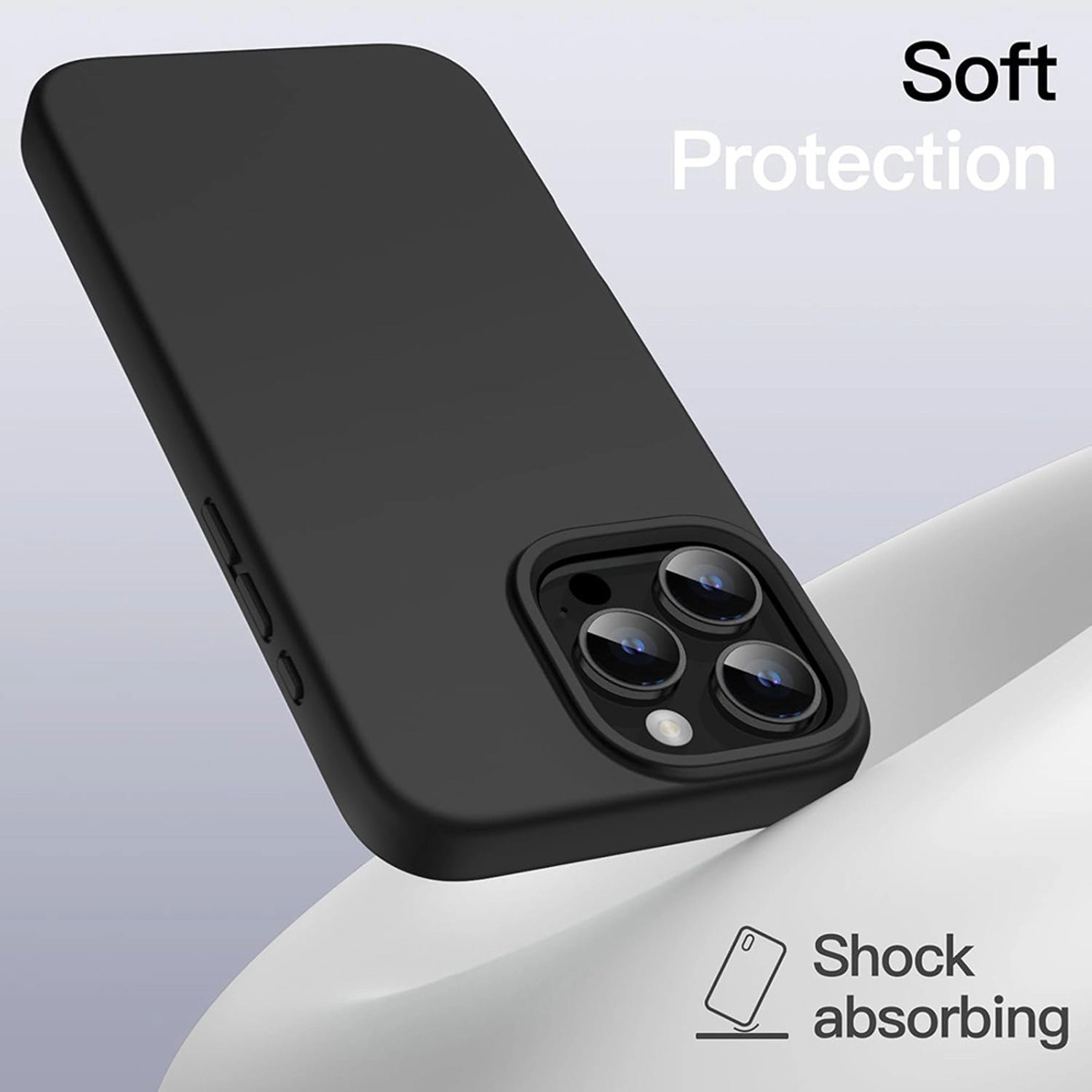 MagSafe Case + Screen Protector + Lens Protector - Silicone, PC Case Screen Protector for iPhone 16 Pro