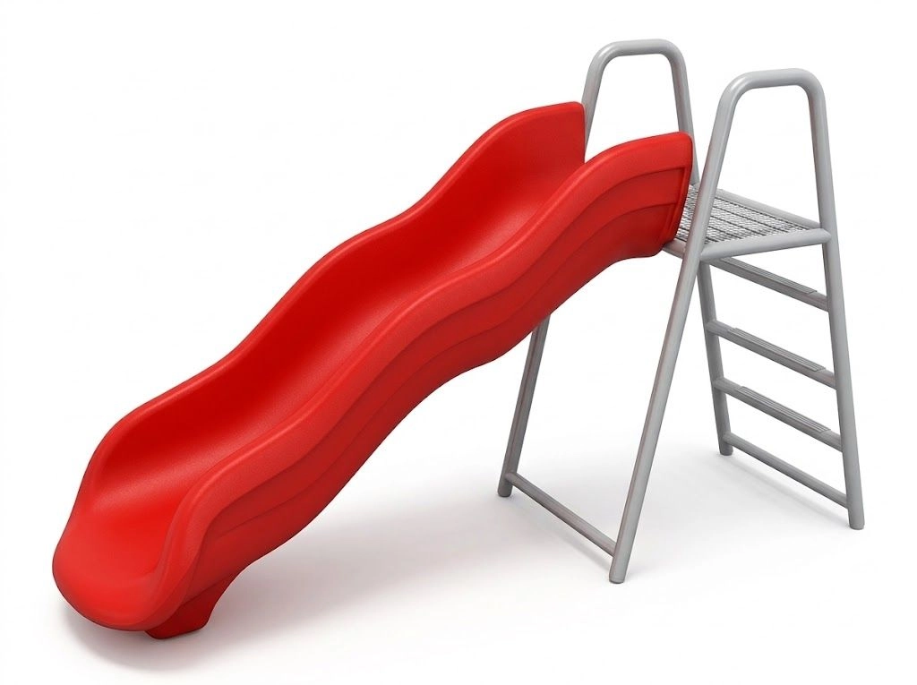 Gambol Metal Small Play Slide - 100cm Red 2+