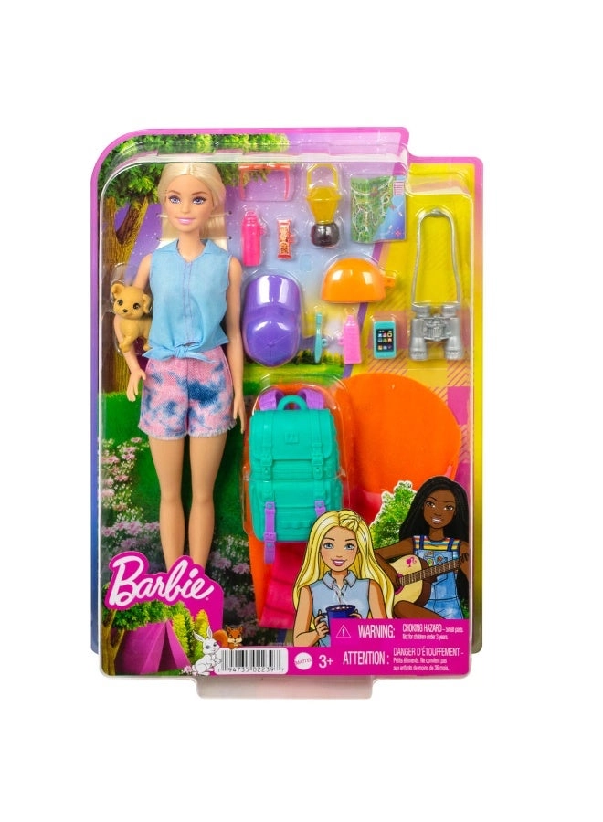 Camping Dolls - Malibu Brooklyn 10+ Accessories Ages 3+