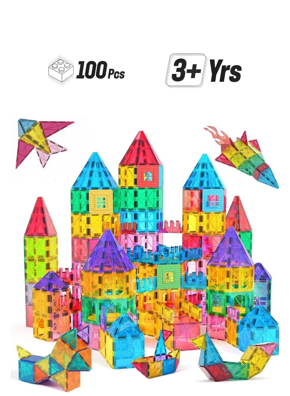 Piccasio Magnetic tiles - 100 pcs