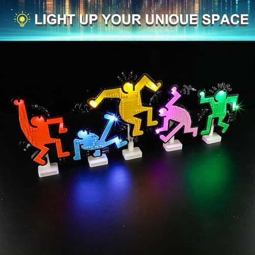 LED Light Kit for LEGO Keith Haring Dancing-Figures Set 31216 - Plastic Keith Haring 5v