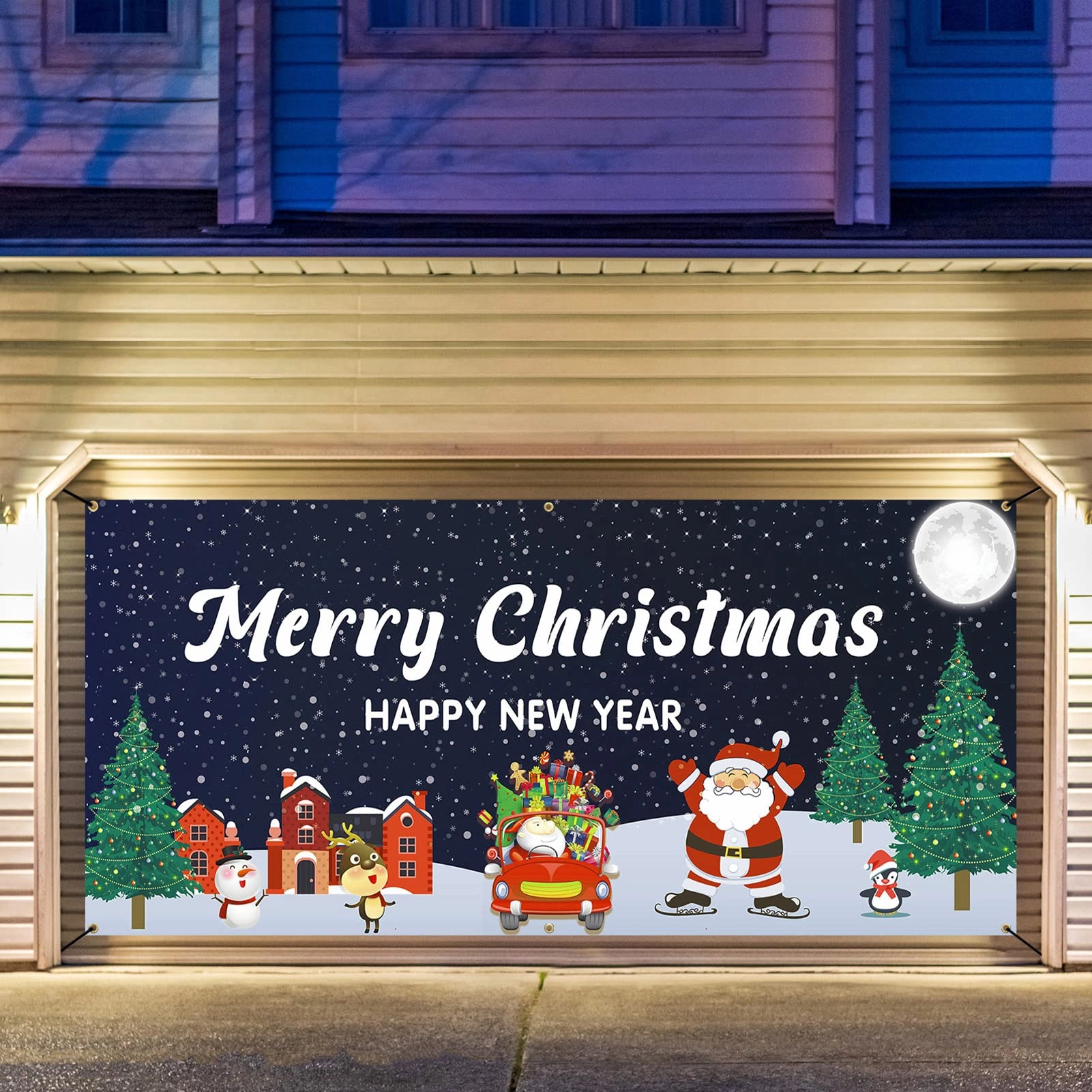 bpa Blue Christmas Garage Door Decorations - Birthday Christmas New Year Party