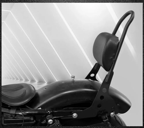 Motorcycle Passenger Backrest - Harley Sportster SuperLow 1200T XL1200T Black