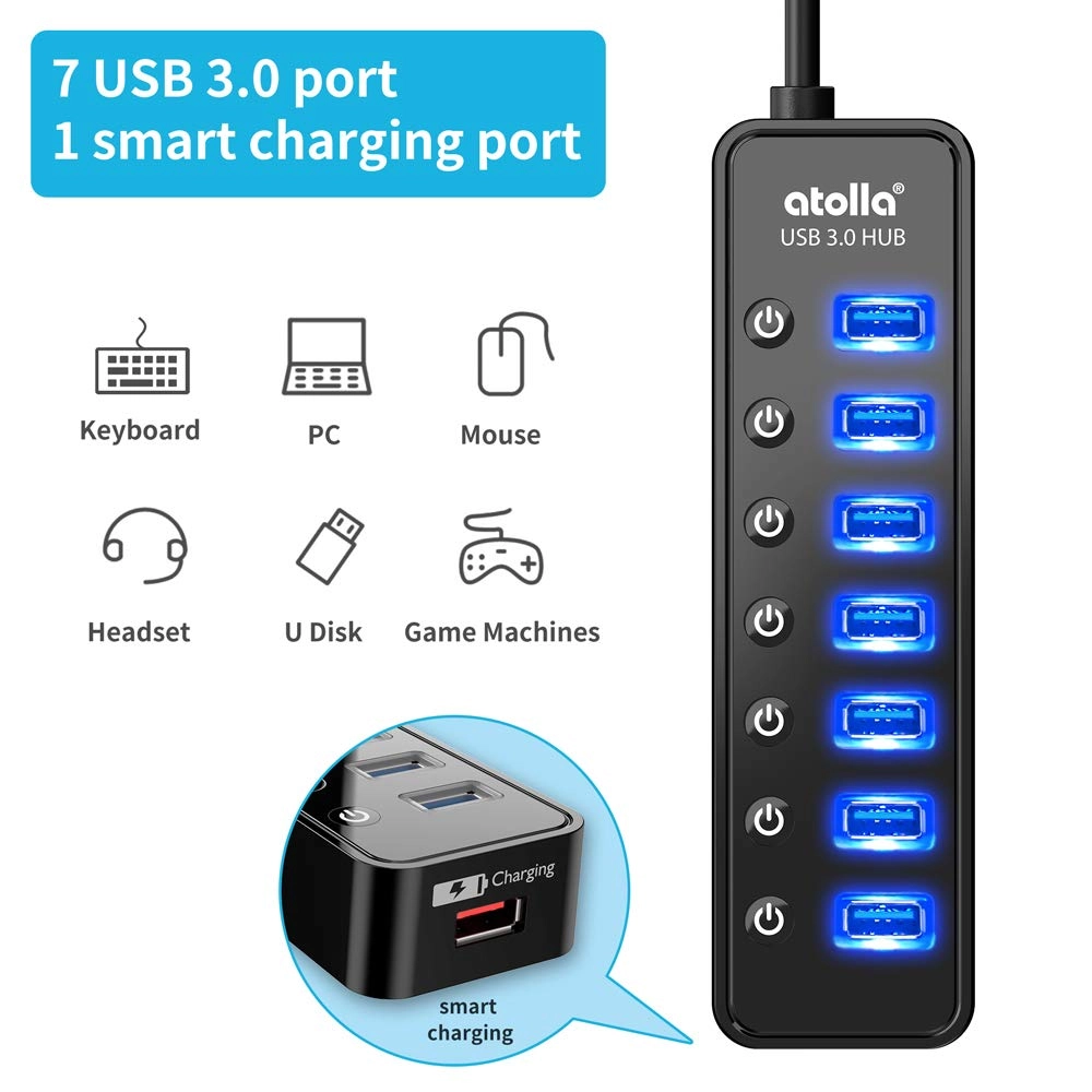 7-port USB 3.0 data hub