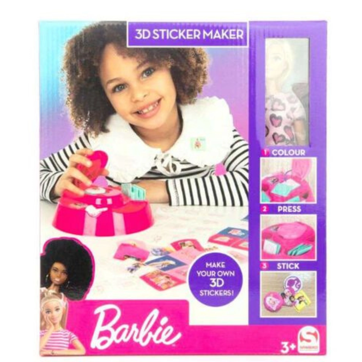 Barbie 3D Sticker Maker - 16 pages