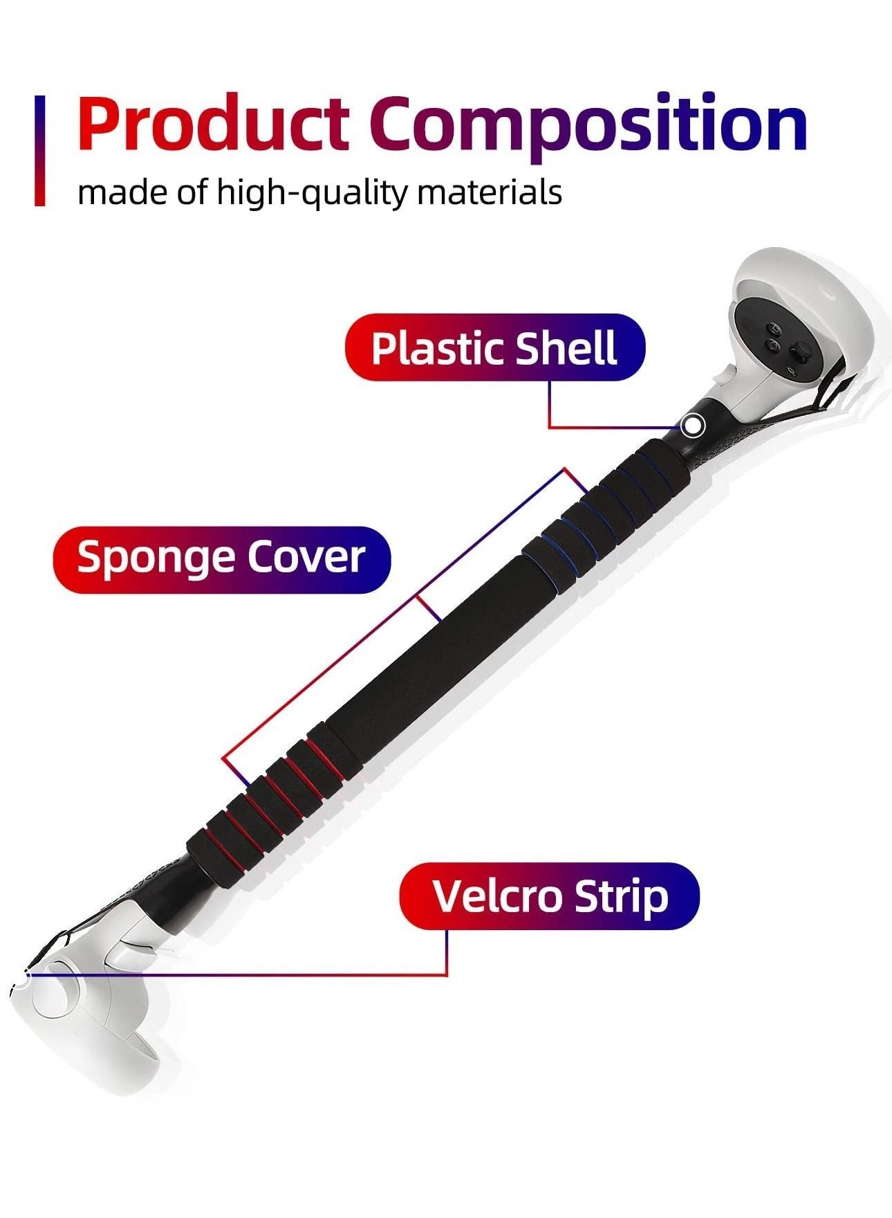 Long Stick Handle Extension Grips Stand - Meta Quest 2/Quest/Rift S