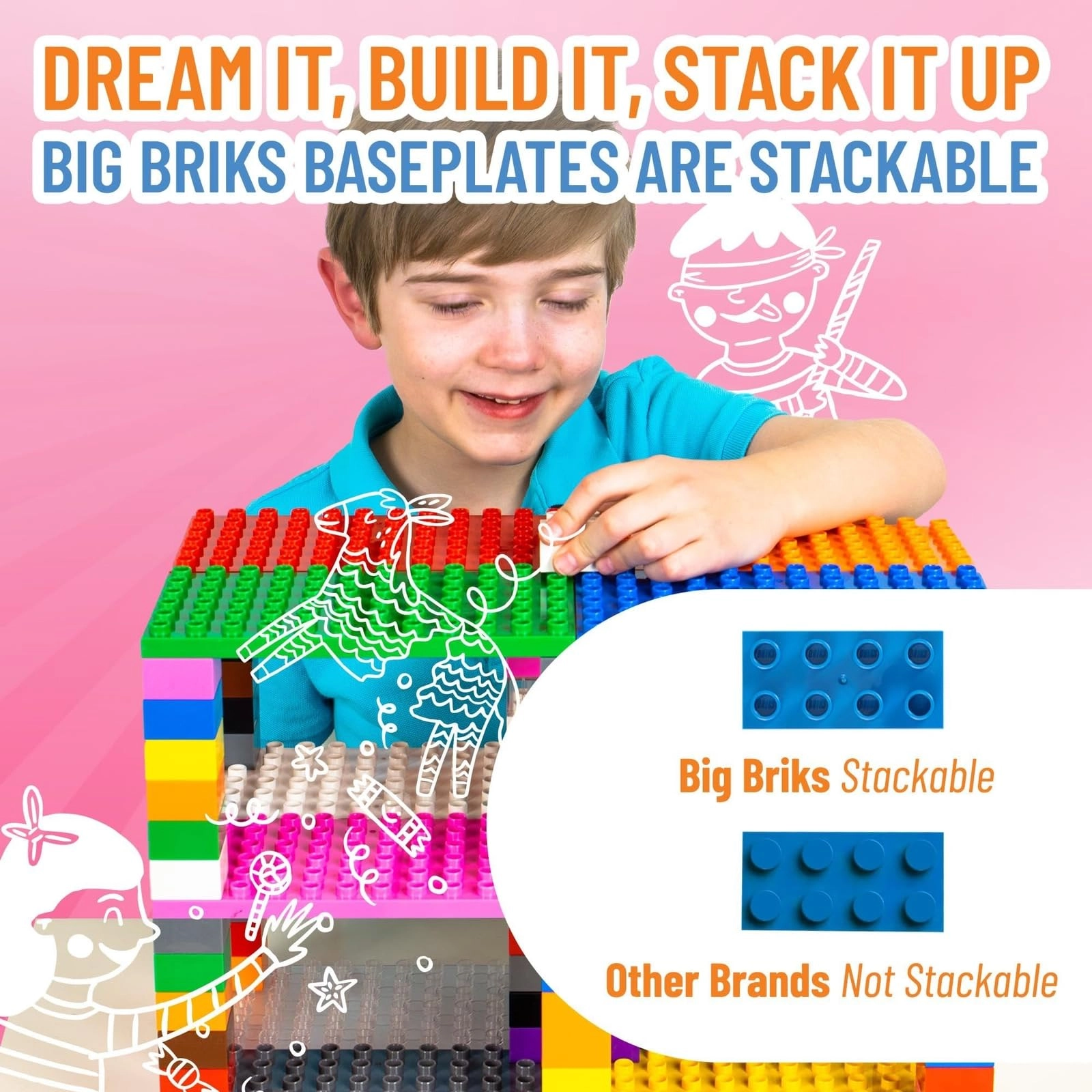 Big Brick Building Set - 108 pcs
