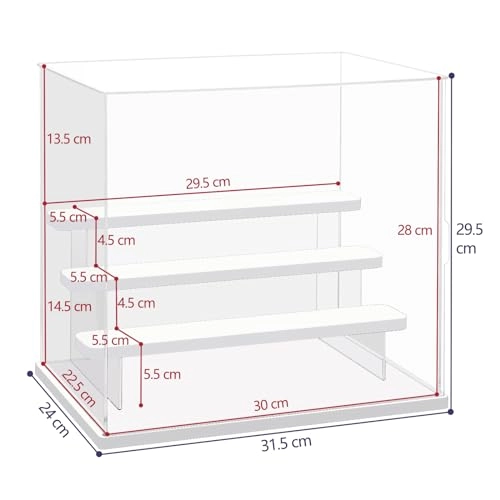 4 Tier Clear Acrylic Display Case - 1