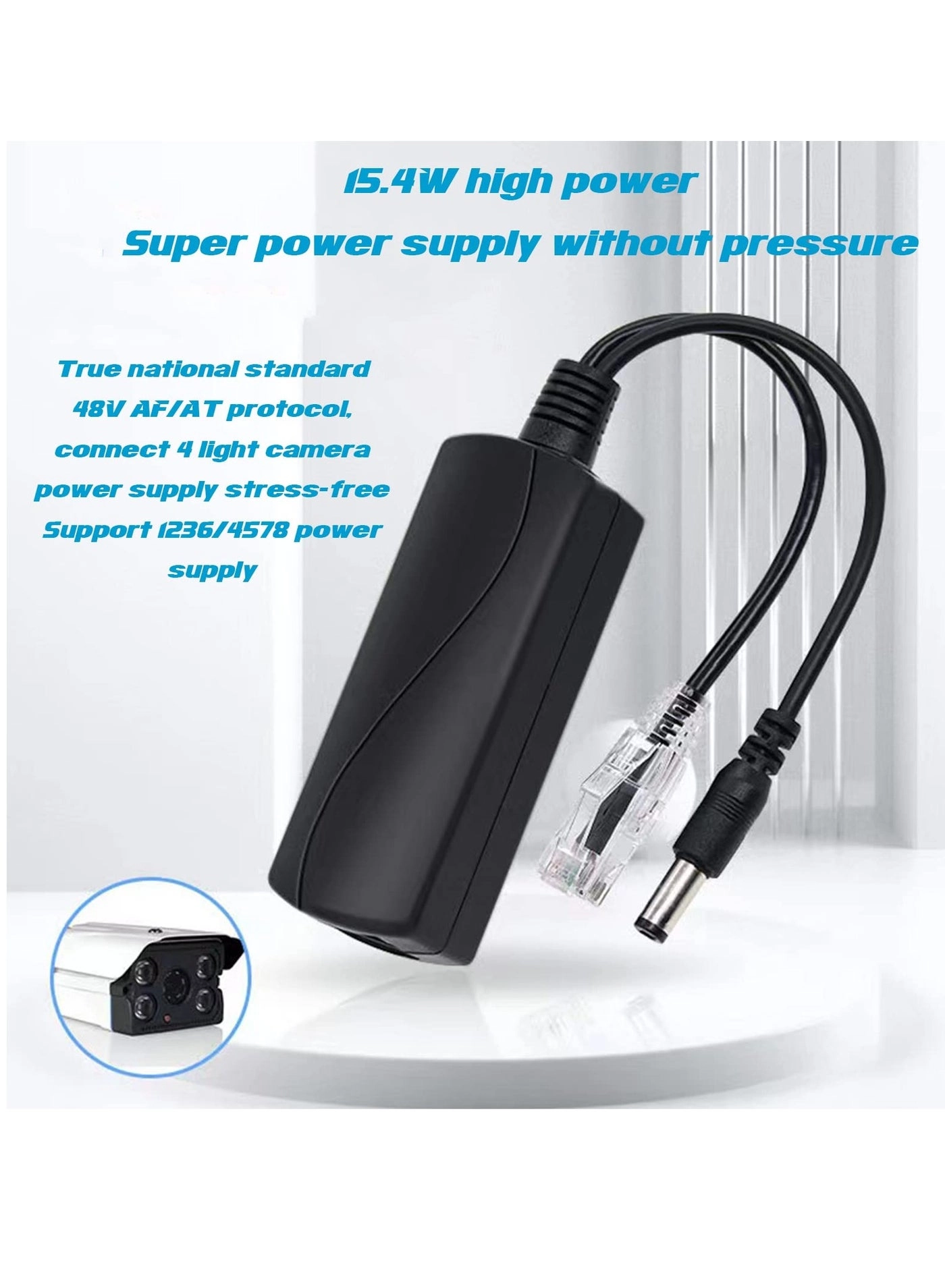 Gigabit PoE Splitter - 12V 2A IEEE 802.3af/at 10-100-1000Mbps