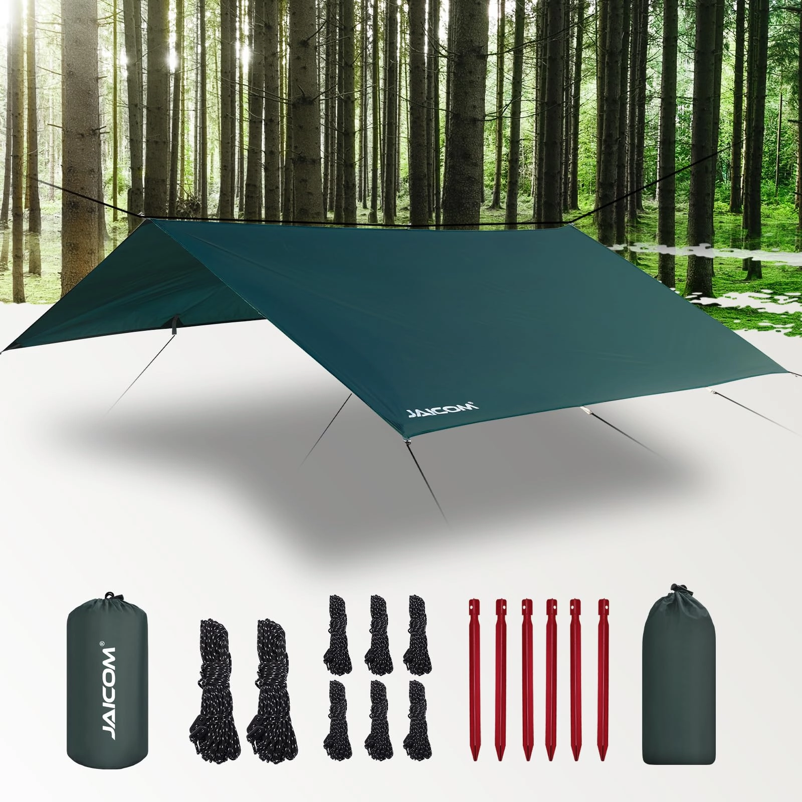 jaicom Waterproof Camping Tarp - 10X10ft
