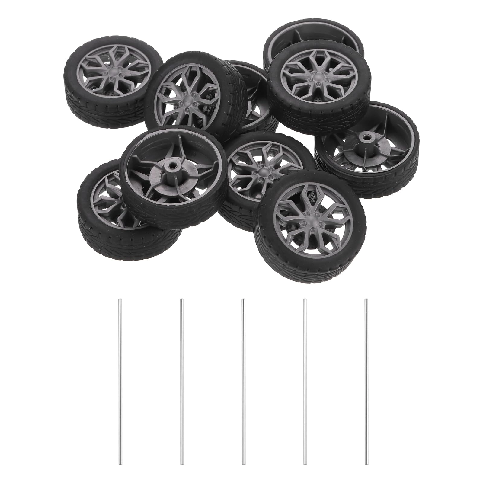 SourcingMap Toy Car Wheels - 38mmx12mm 10.0 Count