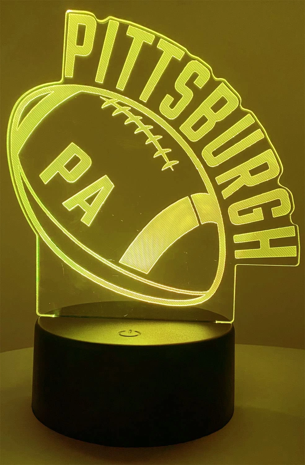 3D Football Pittsburgh Night Light - USB Multicoloured
