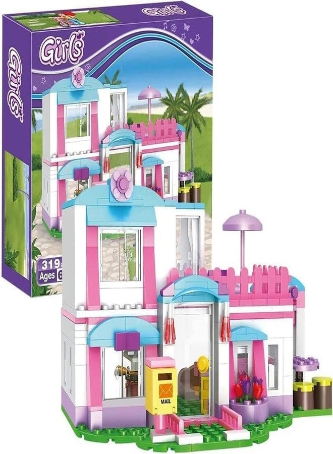 Babelly Kids Building Blocks - Pink Beach Villa Swing