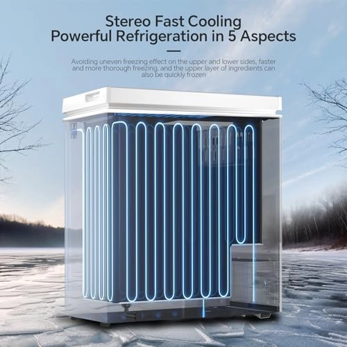 Chest Freezer - Removable Basket Free Standing Adjustable Temperature