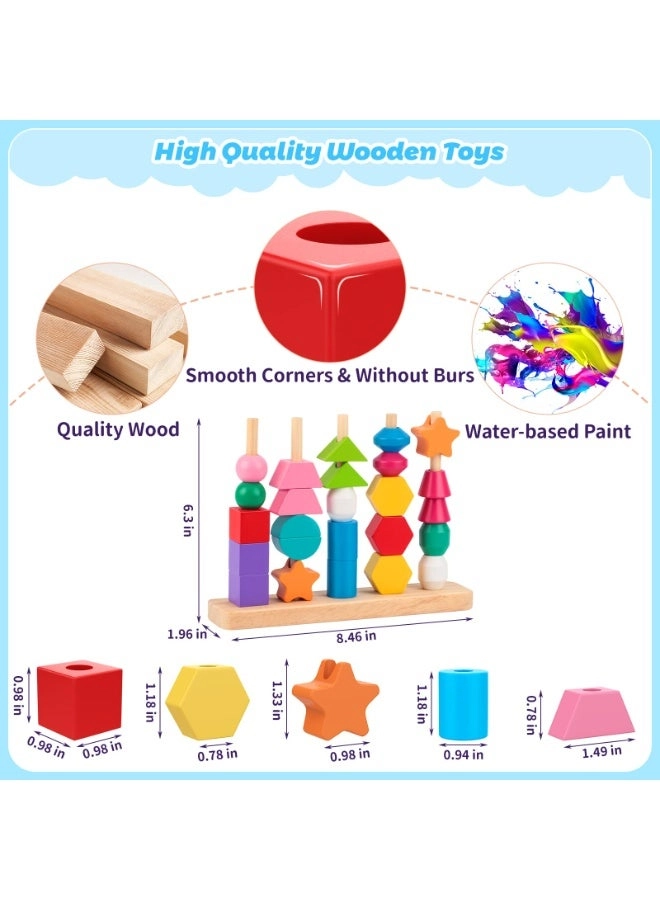 Wooden Beads Sequencing Toy - 3 4 5 Years