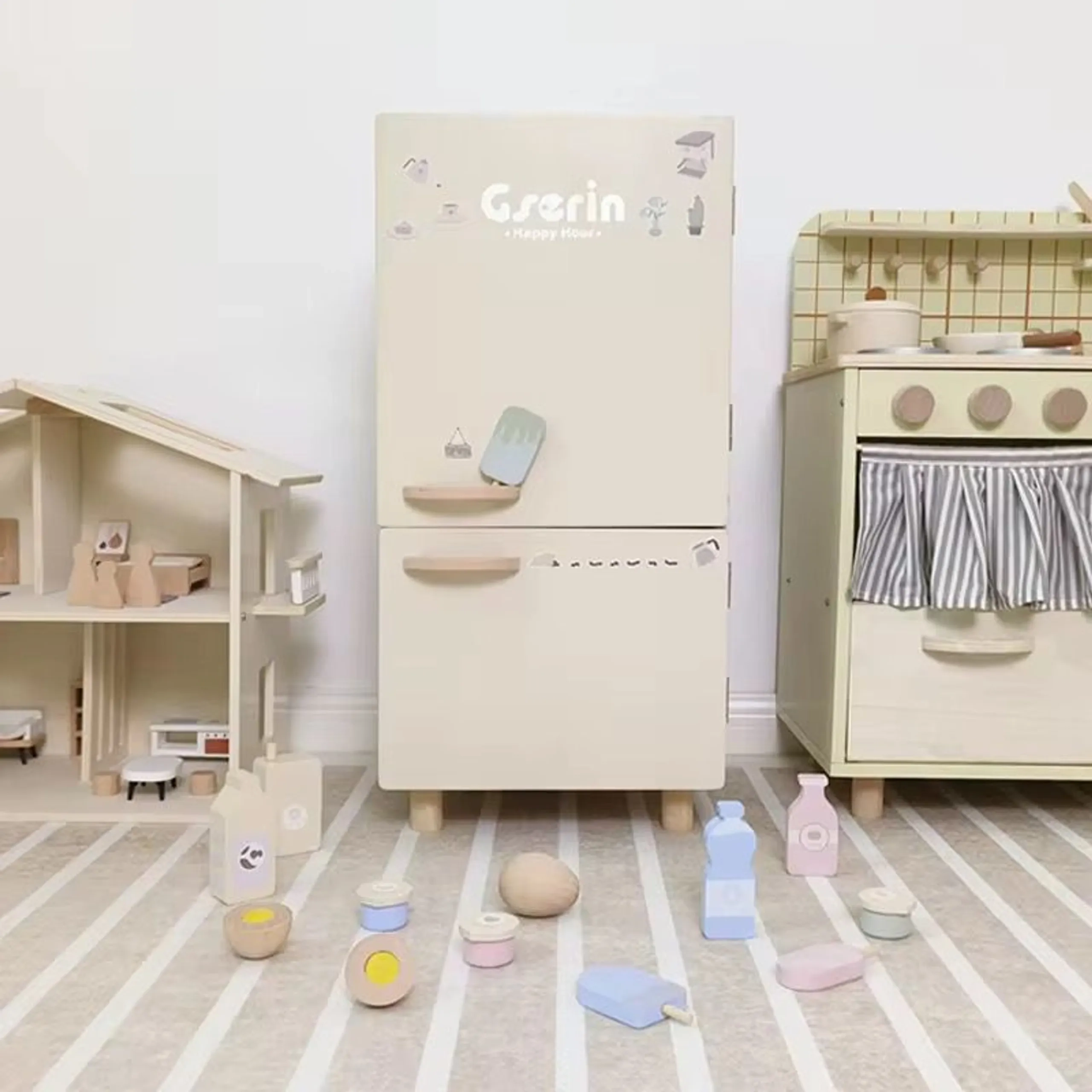 Wooden Play Fridge - 12 pcs