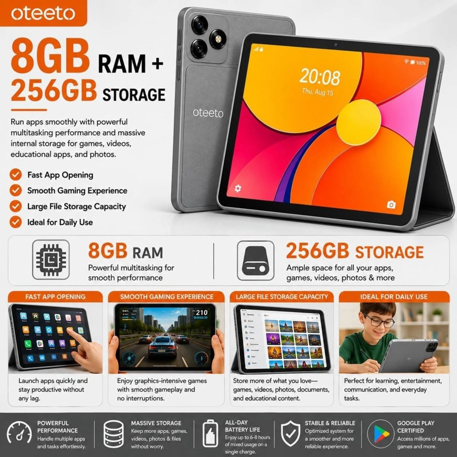TAB 77 7" Wi-Fi 8GB RAM 256GB