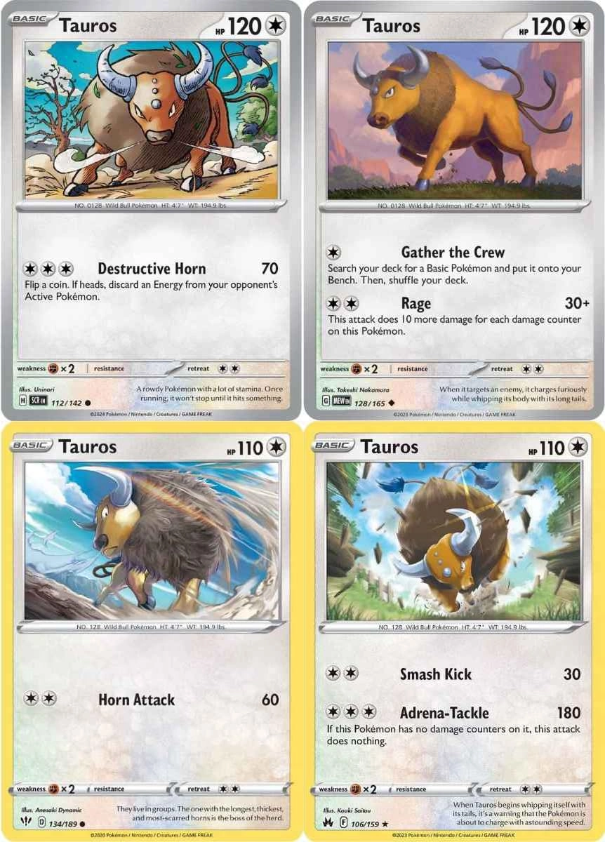 Pokémon Tauros - 4pcs Bundle
